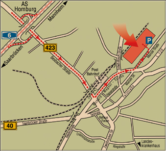 Anfahrt Homburg